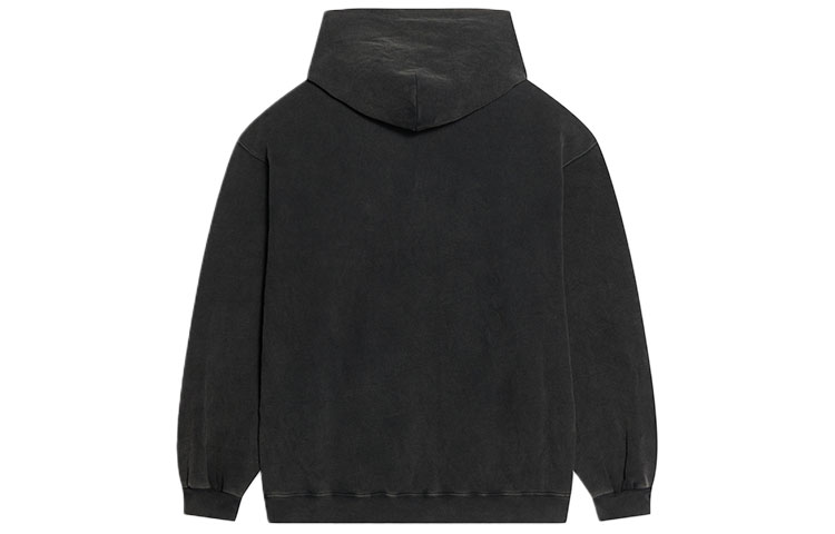 Balenciaga Black Logo Print Fleece Hoodie Loose Fit. 600583TLVA11070 圖 3
