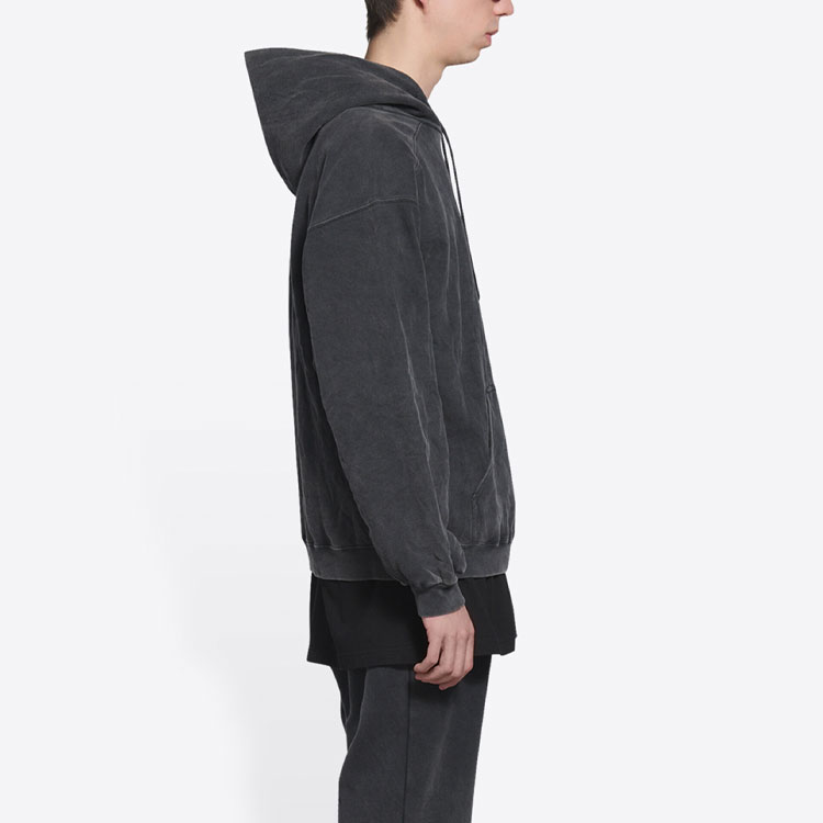 Balenciaga Black Logo Print Fleece Hoodie Loose Fit. 600583TLVA11070 圖 7