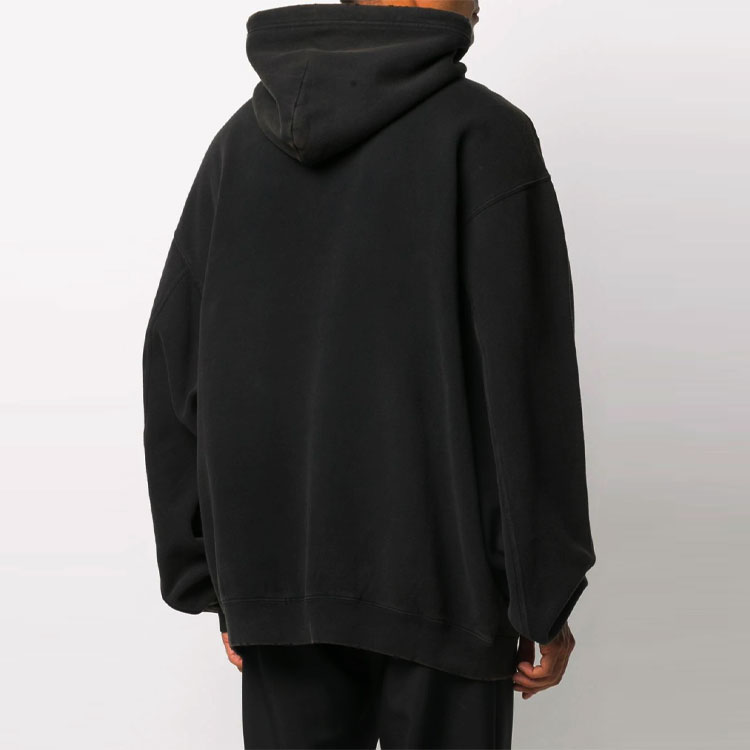 Balenciaga Black Logo Print Hoodie Sweater 641679TJV931070 圖 5