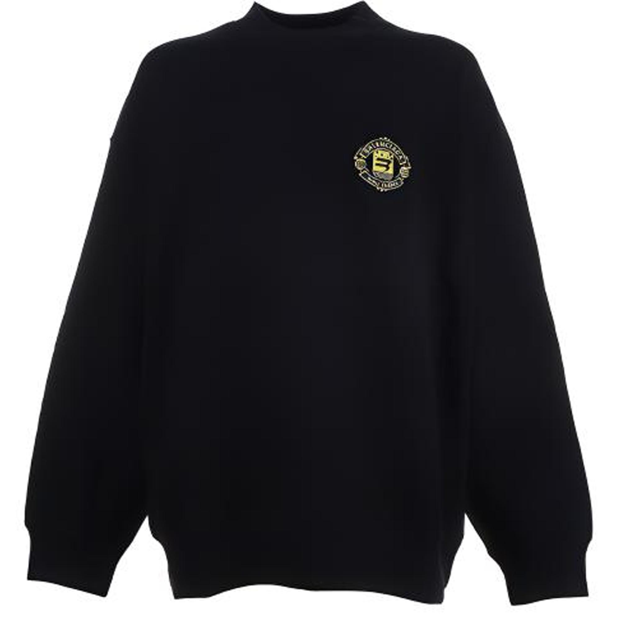 Balenciaga Black Logo Print Long Sleeve Crewneck Sweatshirt 671125TLV60-1000