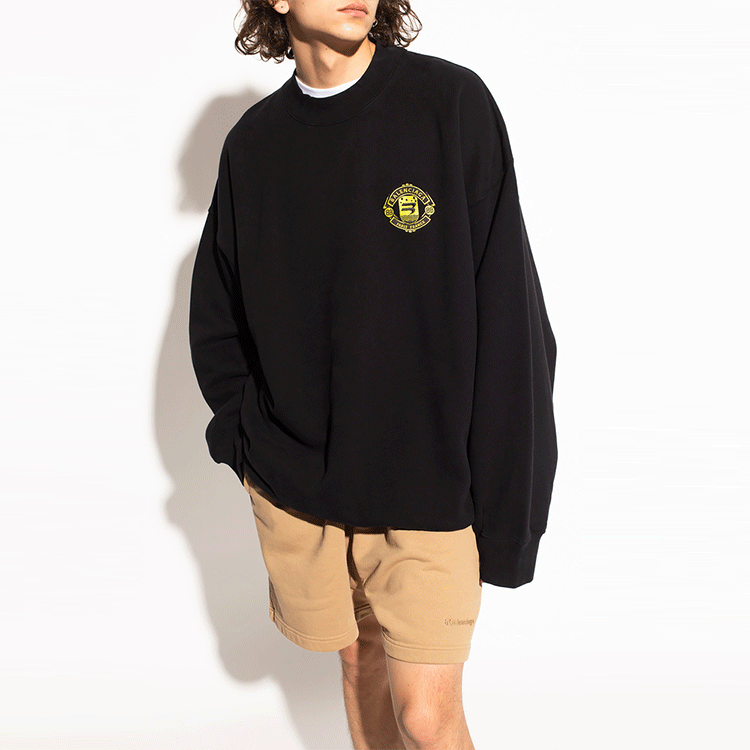 Balenciaga Black Logo Print Long Sleeve Crewneck Sweatshirt 671125TLV60-1000 圖 5