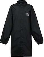 Balenciaga Black Logo Print Long Sleeve Mid-Length Jacket 681449TLO061000 Balenciaga Black Logo Print Long Sleeve Mid-Length Jacket 681449TLO061000