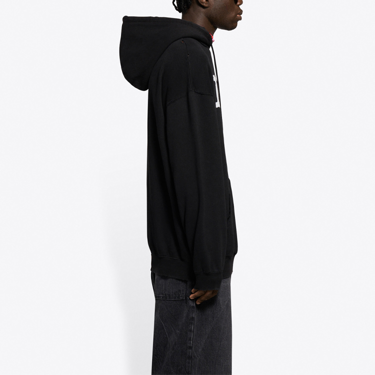 Sizing 巴黎世家黑色印花标志长袖卫衣标准版型 570811TJVL61070