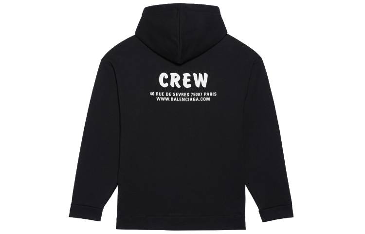 Lookbook 巴黎世家黑色标志印花常规版型套头衫 600583TIV751070