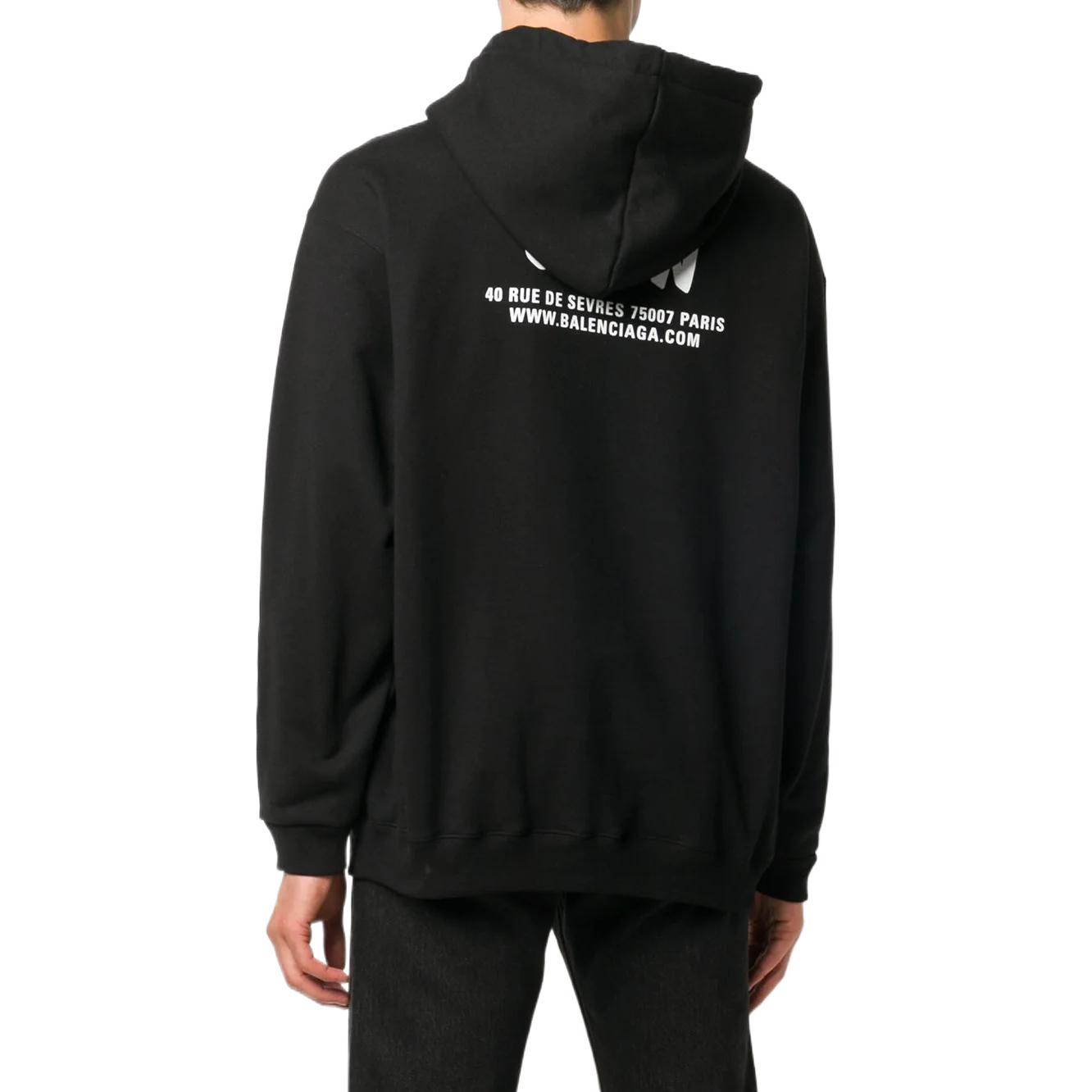 Purchase 巴黎世家黑色标志印花常规版型套头衫 600583TIV751070