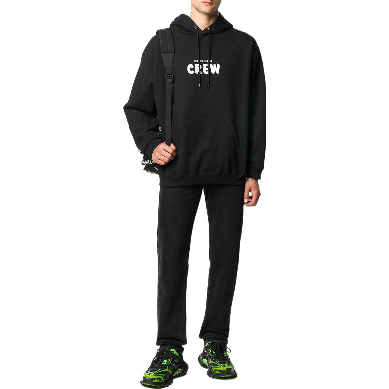 Details for 巴黎世家黑色标志印花常规版型套头衫 600583TIV751070