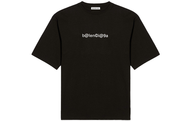 Balenciaga Black Logo Print Unisex Oversized T-Shirt 620941TIV501070
