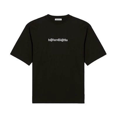 Balenciaga Black Logo Print Unisex Oversized T-Shirt 620941TIV501070