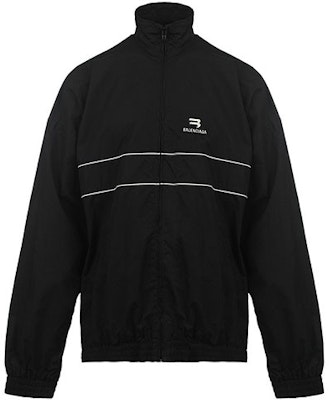 Balenciaga Jaket Hitam Logo Zip SS22 Regular Fit Gaya Kasual. 681882TYB181000 Order Balenciaga Jaket Hitam Logo Zip SS22 Regular Fit Gaya Kasual. 681882TYB181000