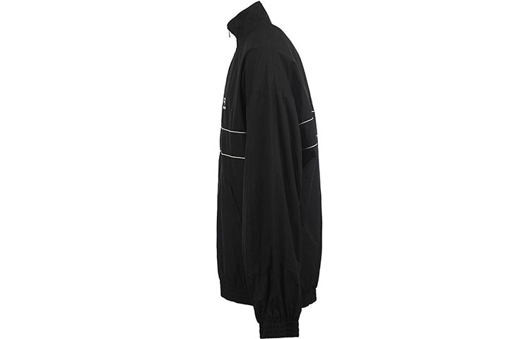 Shop Balenciaga Jaket Hitam Logo Zip SS22 Regular Fit Gaya Kasual. 681882TYB181000