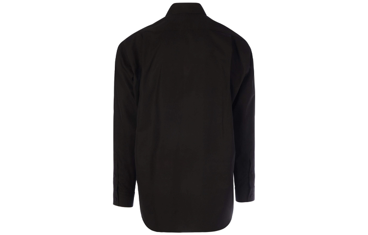 Balenciaga Black Long-Sleeve Shirt with Logo Print Collar 621960TYB181000 圖 3