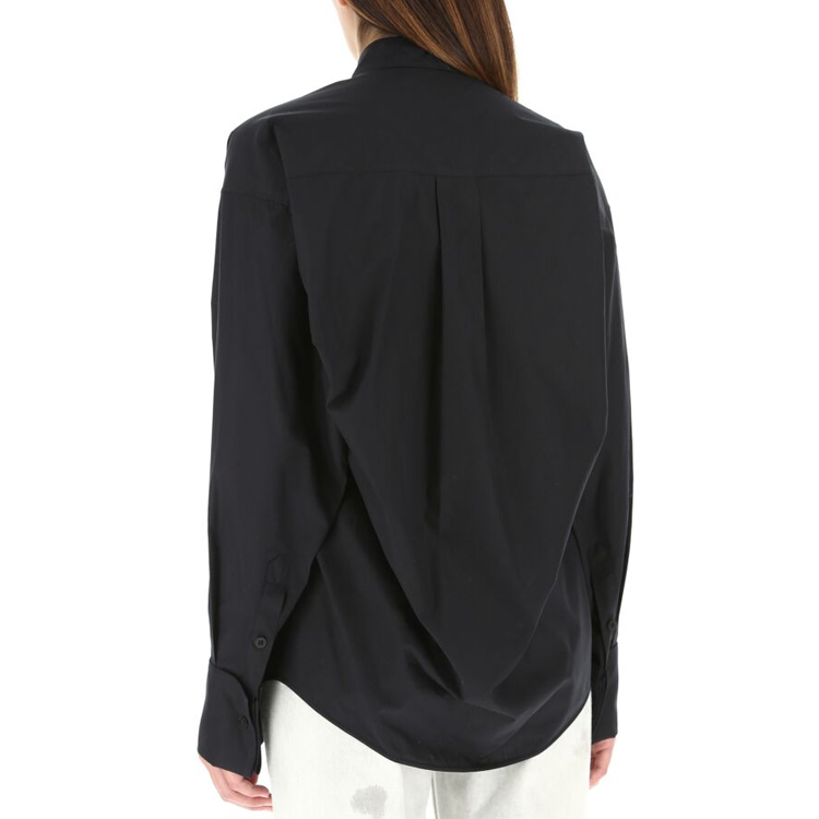 Balenciaga Black Long Sleeve Poplin Shirt. 642301TEM211000 圖 5