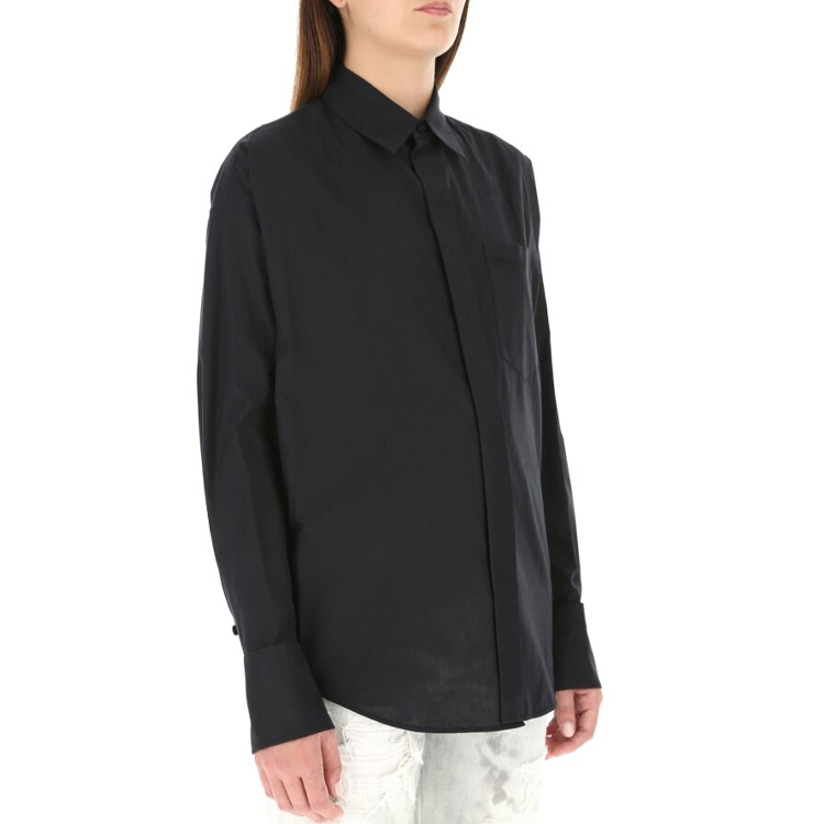 Balenciaga Black Long Sleeve Poplin Shirt. 642301TEM211000 圖 6
