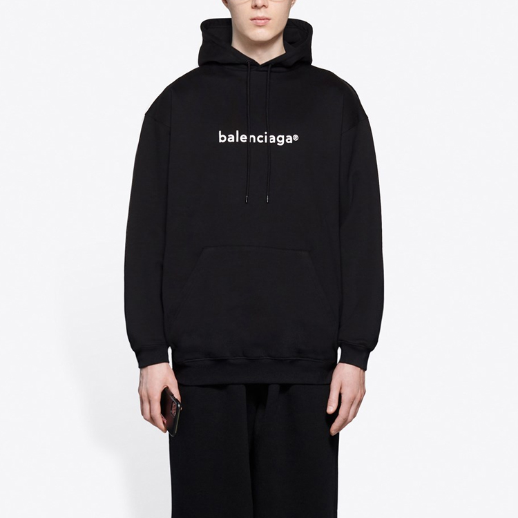Balenciaga Black Oversized Hoodie with Letter Print 570811TIV551070 圖 5