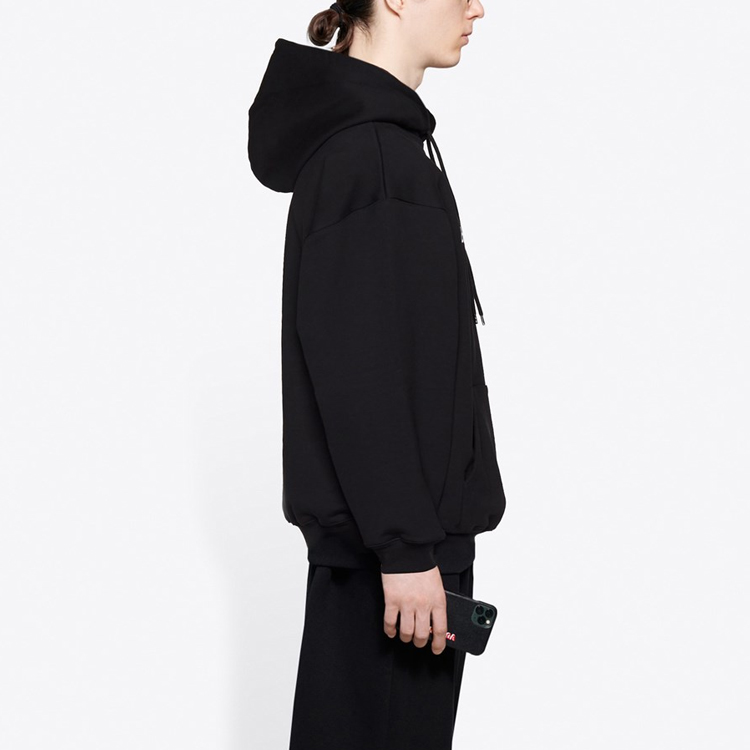Balenciaga Black Oversized Hoodie with Letter Print 570811TIV551070 圖 6