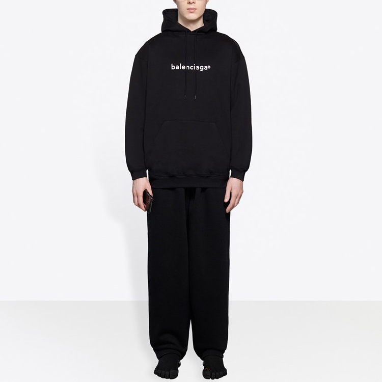 Balenciaga Black Oversized Hoodie with Letter Print 570811TIV551070 圖 7
