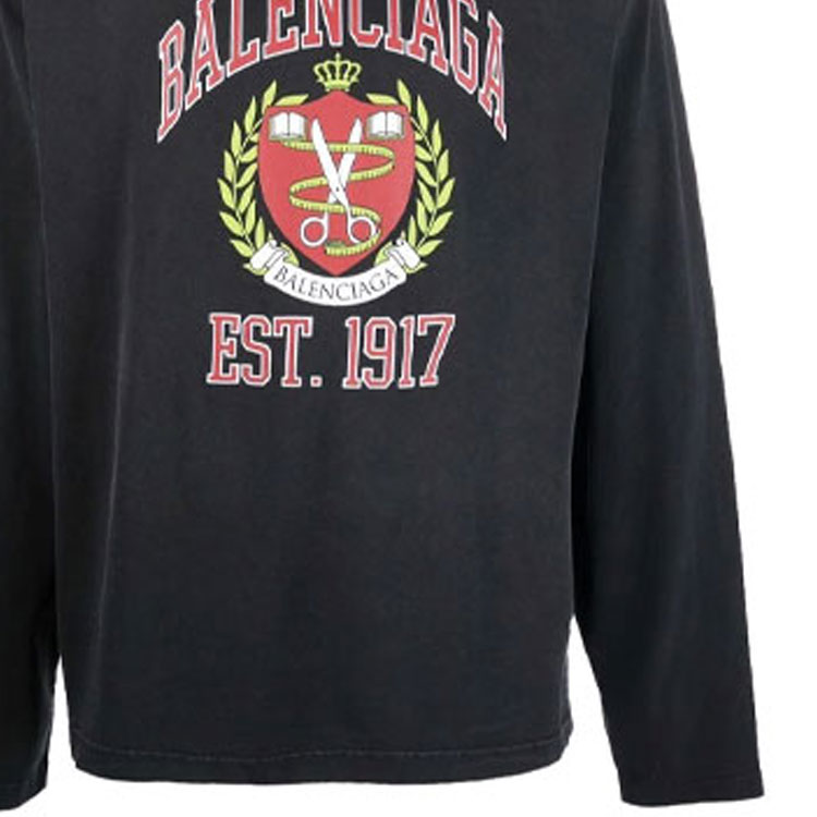 Balenciaga Black Oversized Hoodie with Logo Lettering and Number Print. 674685TLV891076 圖 8