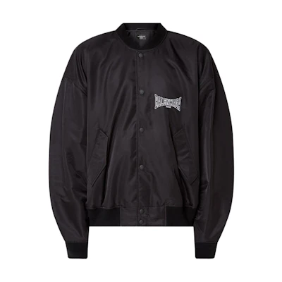 Balenciaga Black Oversized Letter Embroidery Long Sleeve Jacket Unisex 809169TRO511000