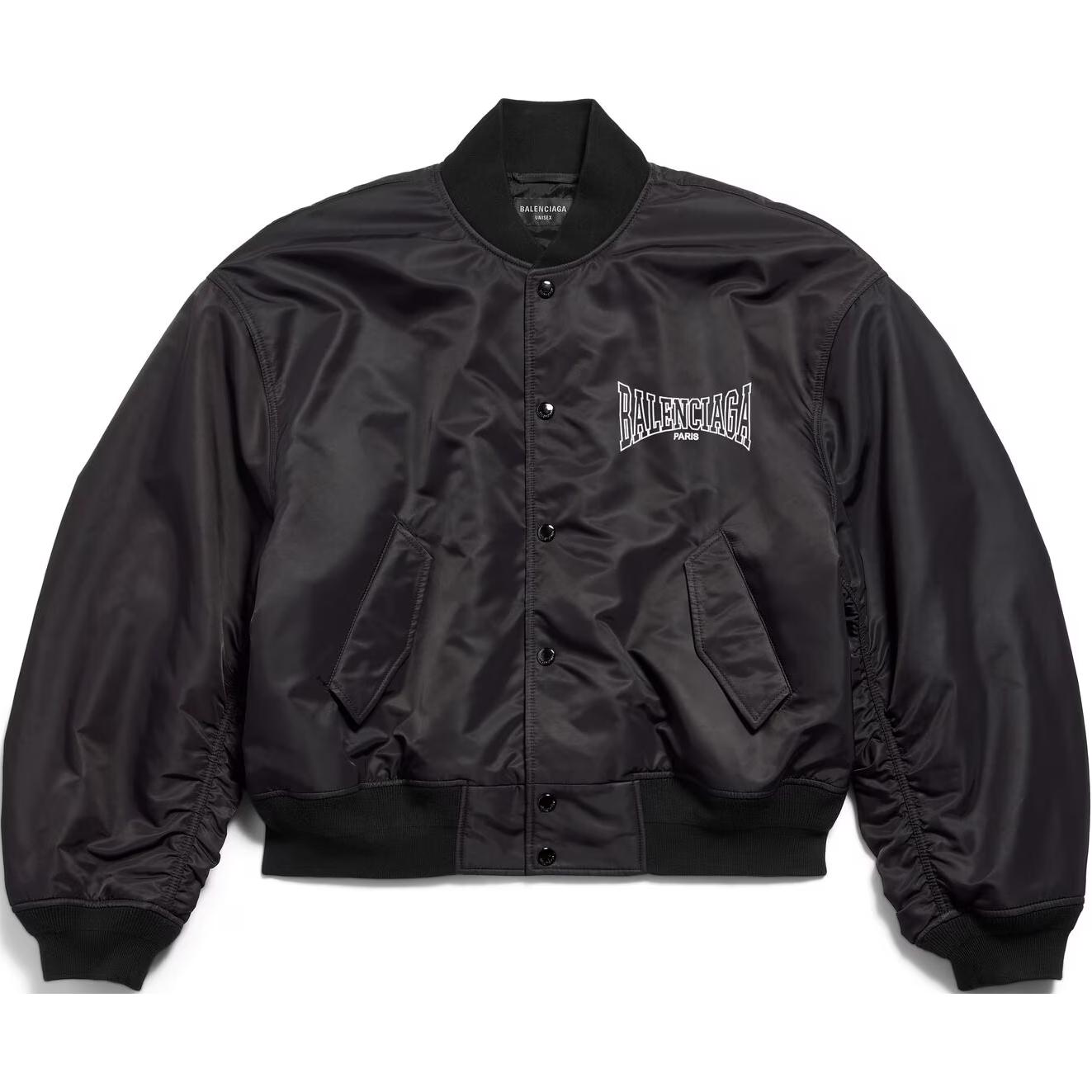 Balenciaga Black Oversized Letter Embroidery Long Sleeve Jacket Unisex 809169TRO511000 圖 2