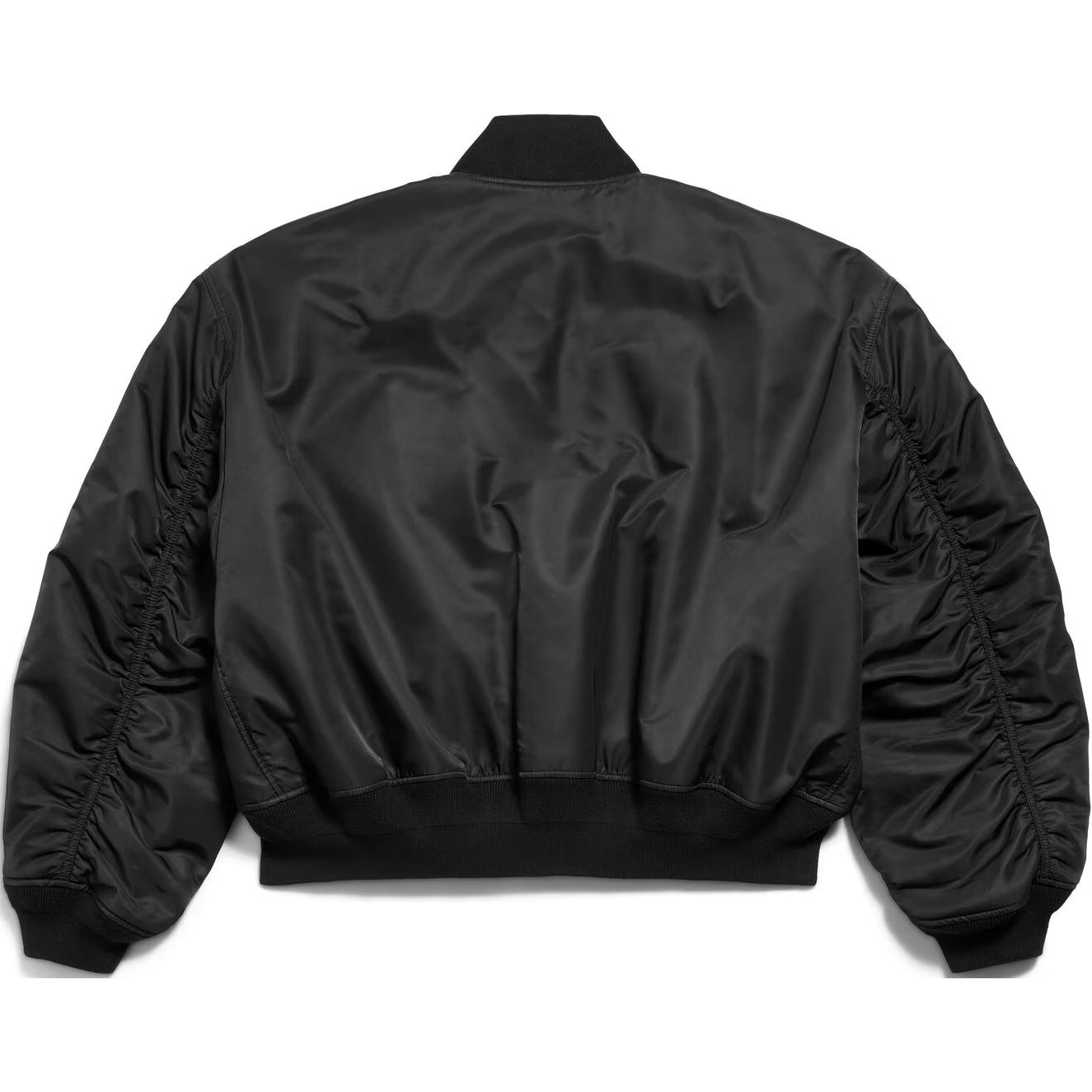 Balenciaga Black Oversized Letter Embroidery Long Sleeve Jacket Unisex 809169TRO511000 圖 3