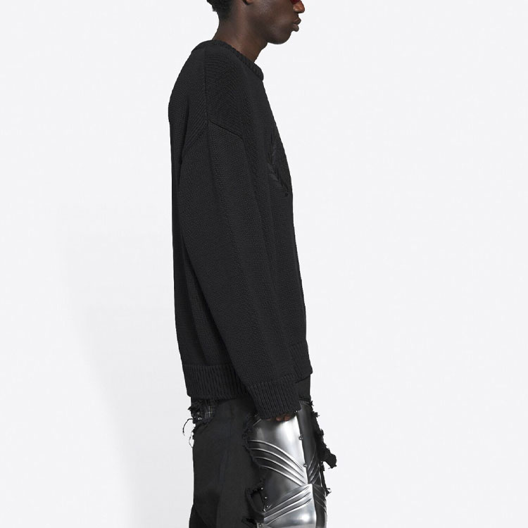 Balenciaga Black Oversized Unisex Pullover Hoodie with Logo Design. 664369T32111000 圖 6