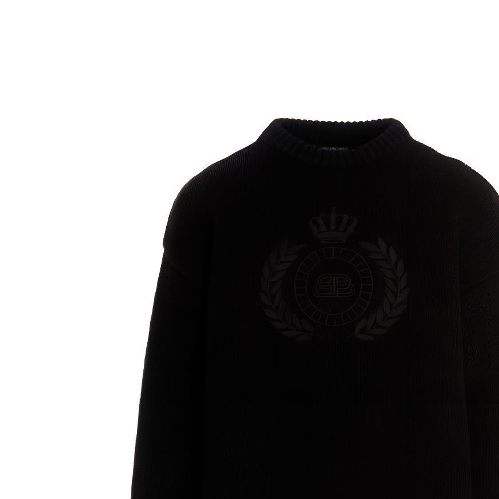 Balenciaga Black Oversized Unisex Pullover Hoodie with Logo Design. 664369T32111000 圖 7