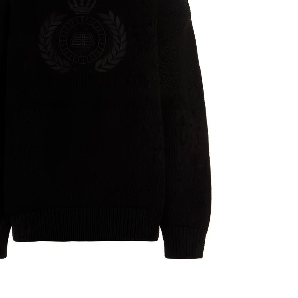 Balenciaga Black Oversized Unisex Pullover Hoodie with Logo Design. 664369T32111000 圖 8