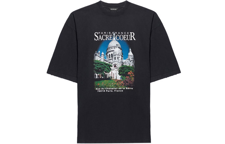 Balenciaga Black Oversized Vintage Tee SS21 Unisex 641614TJVH61000 圖 2