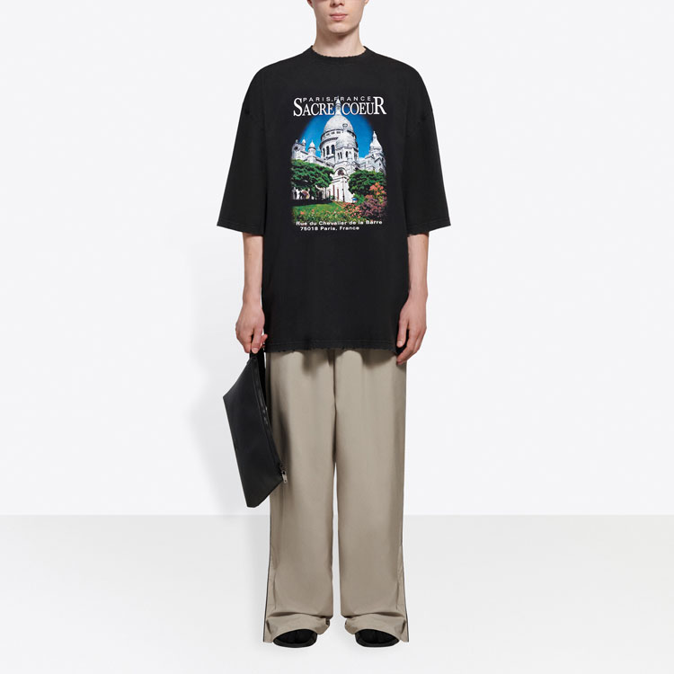 Balenciaga Black Oversized Vintage Tee SS21 Unisex 641614TJVH61000 圖 3