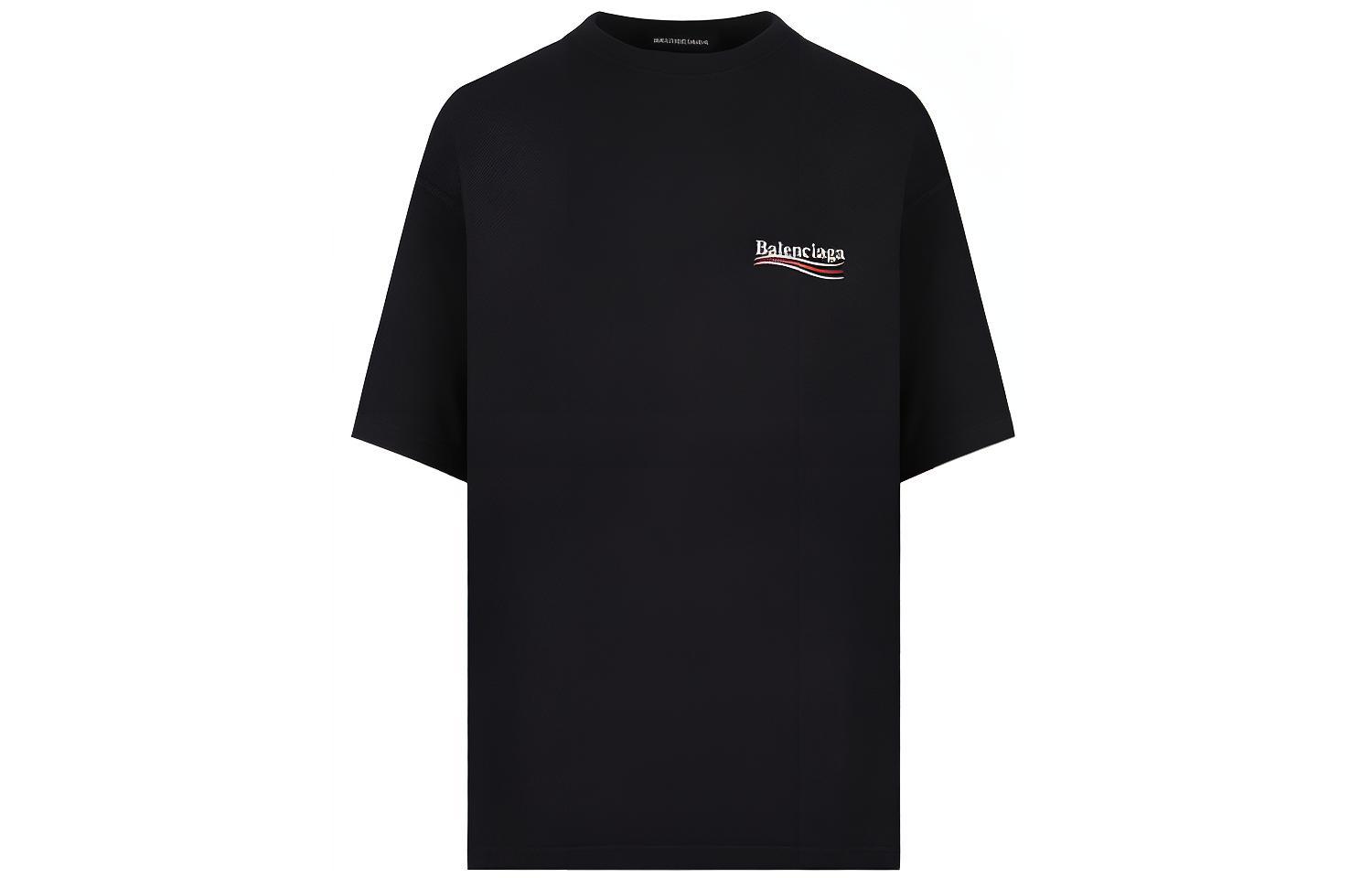 Balenciaga Black Political Campaign Coke Print Oversized Tee 620969TIV521070