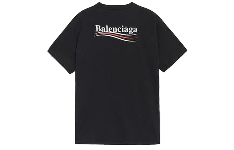 Lookbook Balenciaga Baju Tee Hitam Political Campaign Coke Print Oversized 620969TIV521070