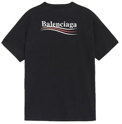 Balenciaga Baju Tee Hitam Political Campaign Coke Print Oversized 620969TIV521070 Lookbook Balenciaga Baju Tee Hitam Political Campaign Coke Print Oversized 620969TIV521070