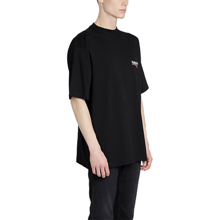 Purchase Balenciaga Baju Tee Hitam Political Campaign Coke Print Oversized 620969TIV521070