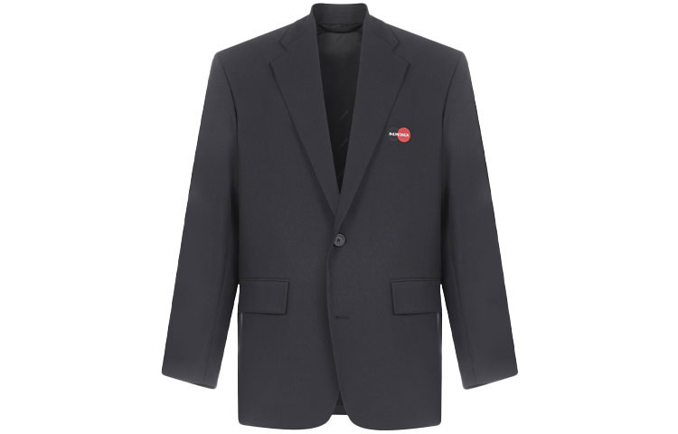 Balenciaga Black Printed Oversized Blazer Jacket Long Sleeve Casual Wear 621997TXI171000 圖 2