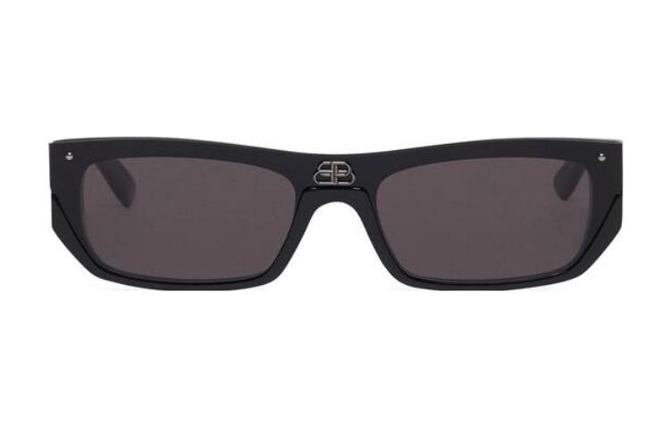 Balenciaga Black Rectangular Street Fashion Sunglasses for Men 609370T00031000 圖 2