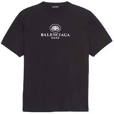 巴黎世家黑色短袖字母Logo印花T恤 570803TFV761000 Buy 巴黎世家黑色短袖字母Logo印花T恤 570803TFV761000