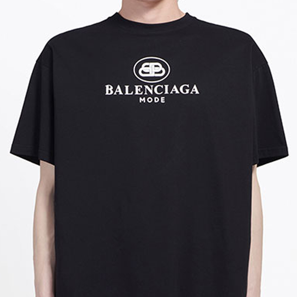 Sizing 巴黎世家黑色短袖字母Logo印花T恤 570803TFV761000