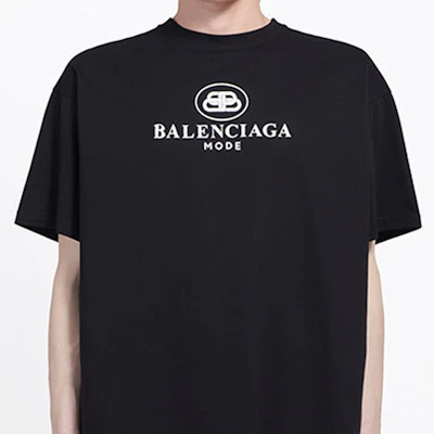 巴黎世家黑色短袖字母Logo印花T恤 570803TFV761000 Sizing 巴黎世家黑色短袖字母Logo印花T恤 570803TFV761000