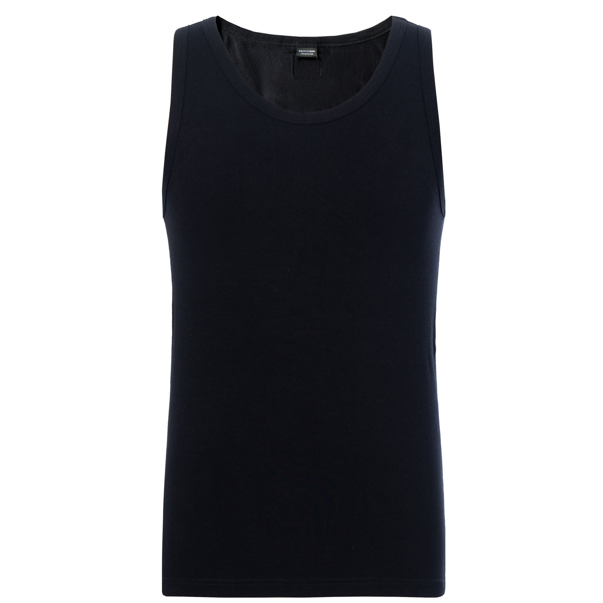 Balenciaga Black Slim-Fit Sleeveless Casual Mid-Length Tank Top 6573954A8B81000