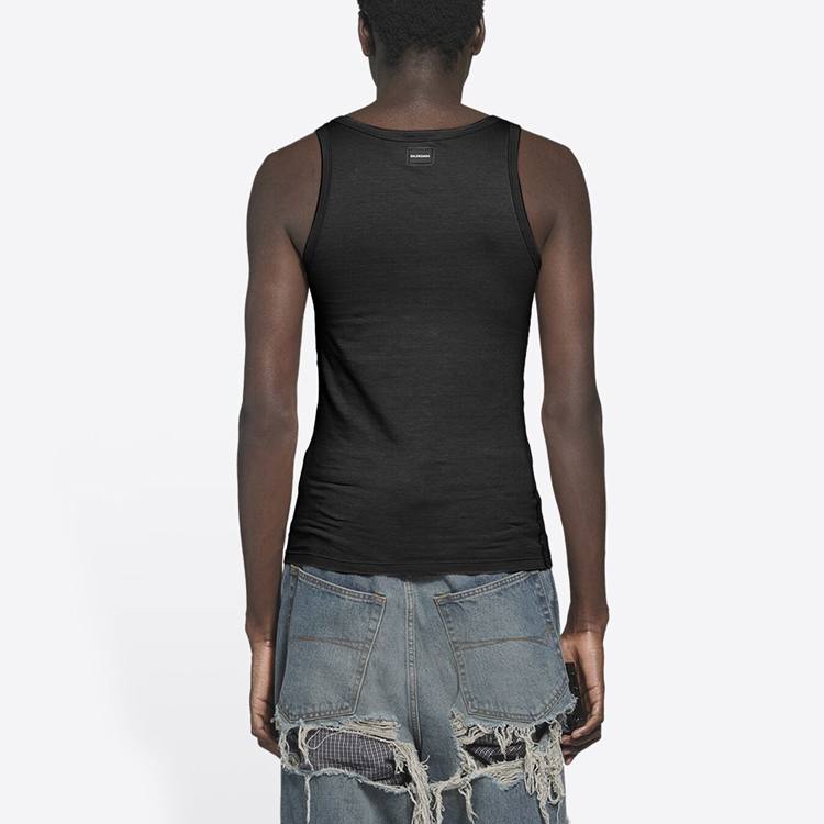 Details for 巴黎世家黑色修身无袖休闲中长款背心 6573954A8B81000