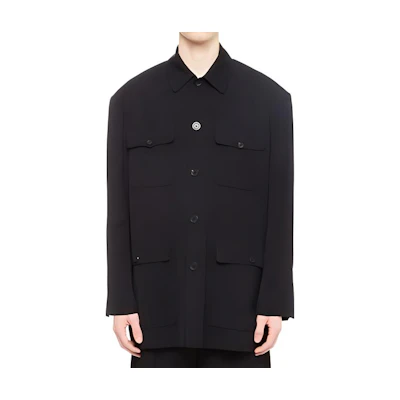 Balenciaga Black Slim Fit Jacket with Multiple Pockets 680945TJO251000