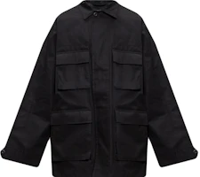 Balenciaga Black Solid Color Button-Up Pocket Jacket Long Sleeve Outdoors 720159TNP071000 Balenciaga Black Solid Color Button-Up Pocket Jacket Long Sleeve Outdoors 720159TNP071000