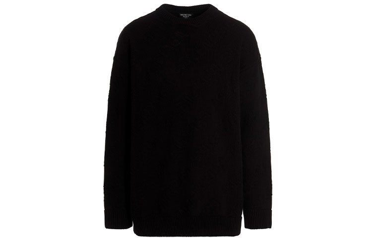 Order Balenciaga Hitam Crewneck Lengan Panjang Sweatshirt. 662728T31661000