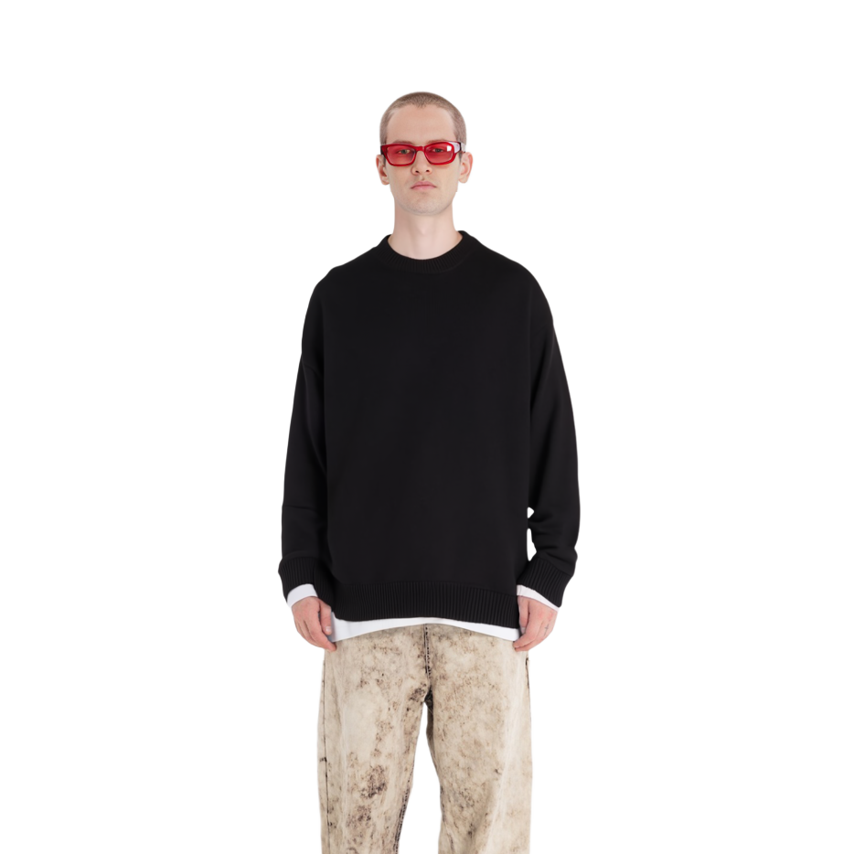 Details for Balenciaga Hitam Crewneck Lengan Panjang Sweatshirt. 662728T31661000