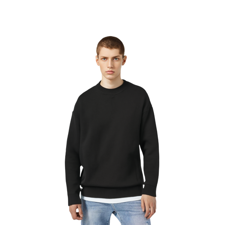 Cheap Balenciaga Hitam Crewneck Lengan Panjang Sweatshirt. 662728T31661000