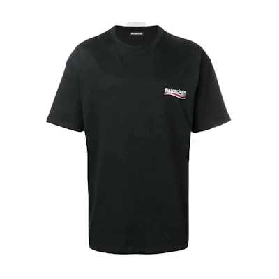 Balenciaga Black Solid Color Crewneck T-Shirt. 508203TAV441000