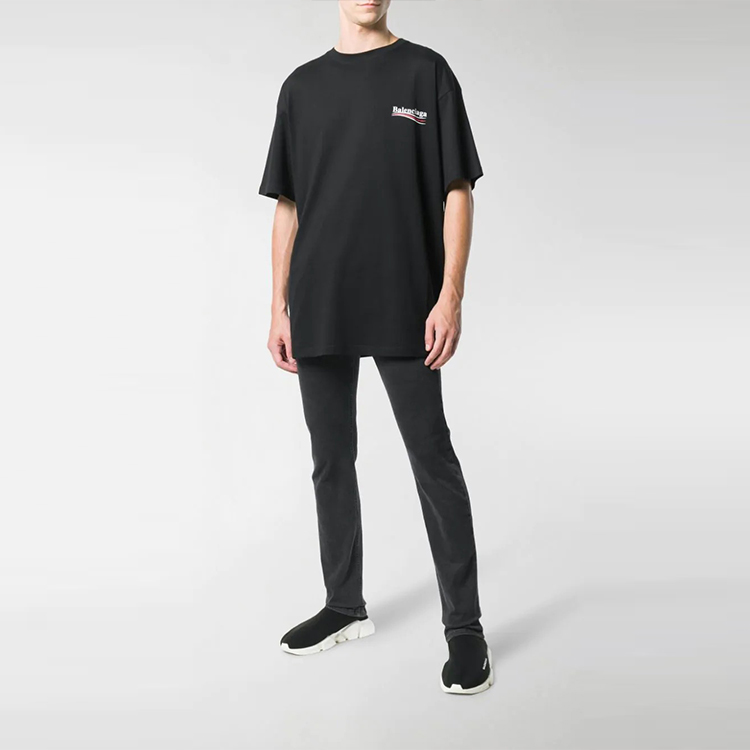 Balenciaga Black Solid Color Crewneck T-Shirt. 508203TAV441000 圖 3