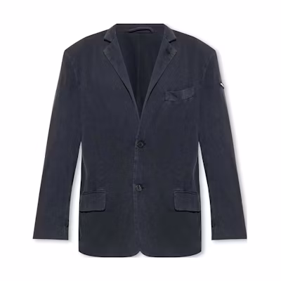Balenciaga Black Solid Color Long-Sleeve Button-Up Jacket 768932TPVJ91000