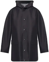 Balenciaga Black Solid Color Mid-Length Hoodie Jacket with Button Closure 773087TPO261000 Balenciaga Black Solid Color Mid-Length Hoodie Jacket with Button Closure 773087TPO261000