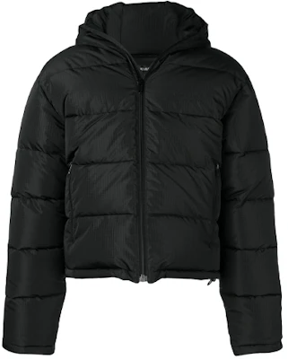 발렌시아가 블랙 솔리드 컬러 지퍼 후드 패딩 재킷. 556231TYD331000 Buy 발렌시아가 블랙 솔리드 컬러 지퍼 후드 패딩 재킷. 556231TYD331000